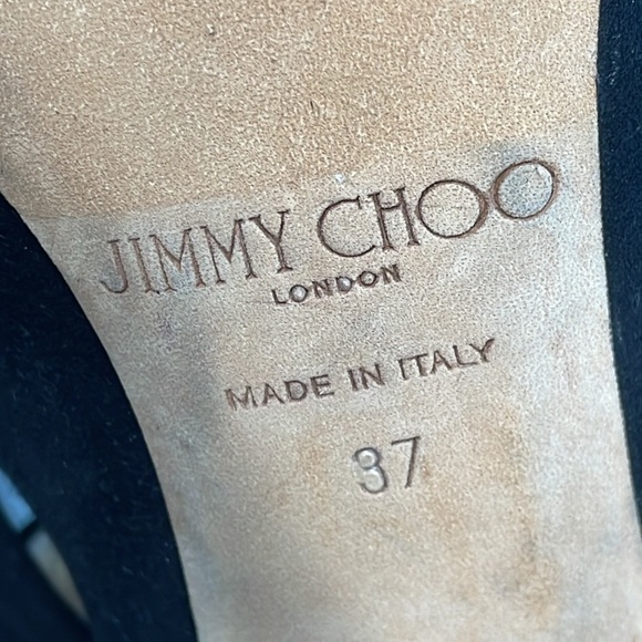 Jimmy Choo Fathom Strappy Cage Bootie Heels Gladiator Black Sz 37 - Picture 13 of 16